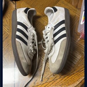 Adidas Samba White and Black Sneakers